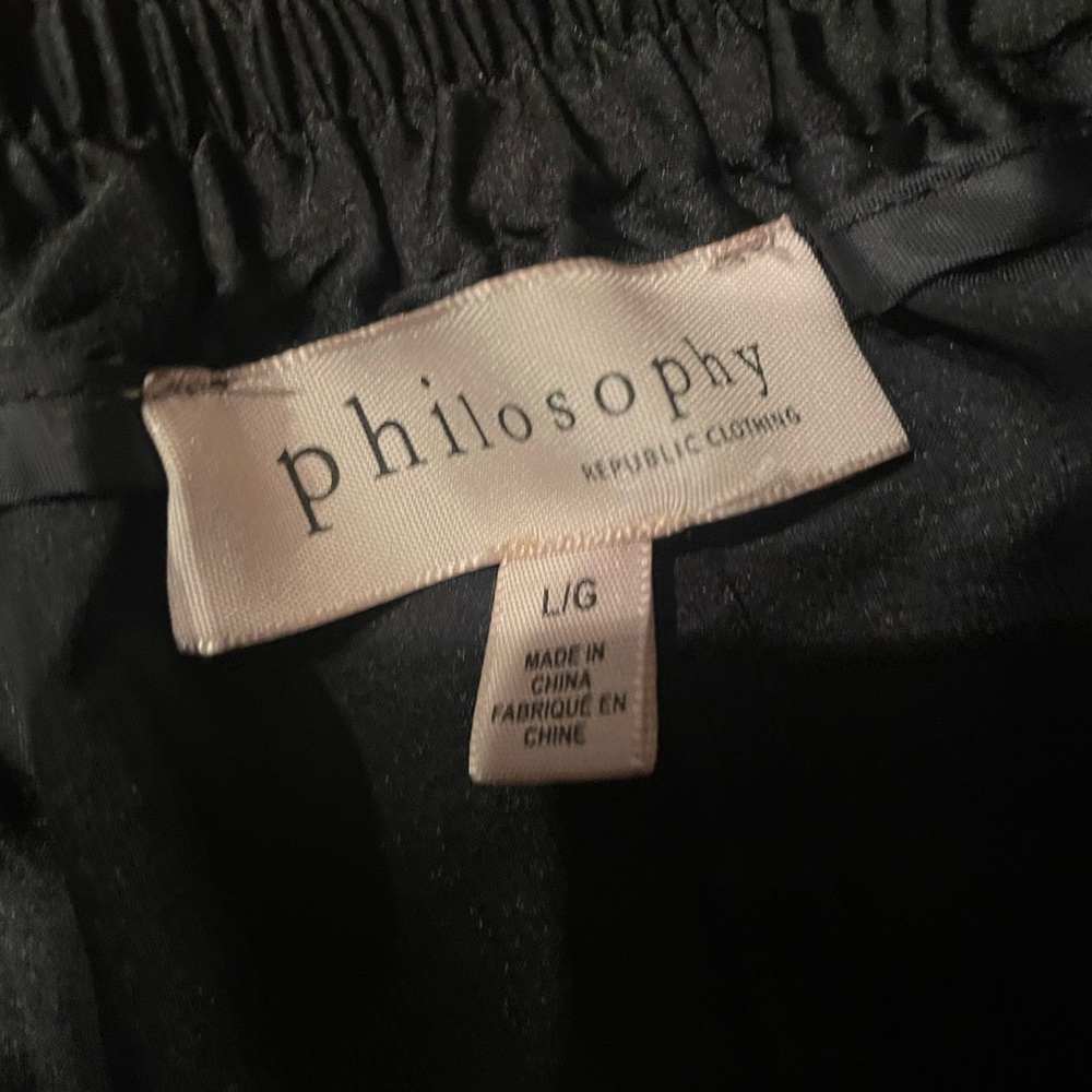 Philosophy Black and White Wide Leg Pants - Picture 2 of 5